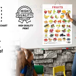 go woo FRUITS CHART GLOSS LAMINATED, FLOWERS CHART GLOSS LAMINATED, FARM ANIMALS AND PETS CHART GLOSS LAMINATED, and VEGETABLE CHART GLOSS LAMINATED | combo of 4 charts |Nature's Bounty and Blooms: A Visual Journey Paper Print image 3