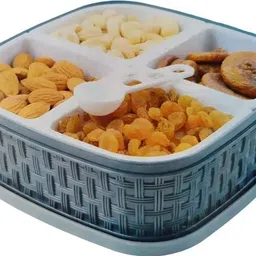 pravi 4 partition box container for dry fruit or kitchen use Container Serving Set image 5