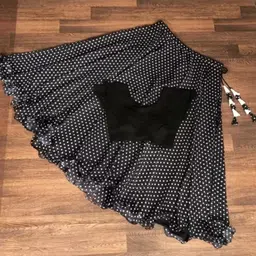 nakuumbros Polka Print Stitched Lehenga & Crop Top image 5