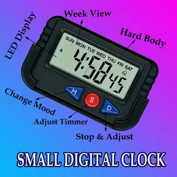 regals choice Digital Black Clock image 4