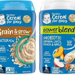 gerber Baby Cereal Combo Pack: Multigrain & Powerblend Probiotic (2x227g),American-made Cereal-picture-21
