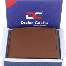 dezire crafts Men Trendy, Evening/Party, Casual, Formal, Travel Tan Artificial Leather Wallet - Regular Size-picture-36