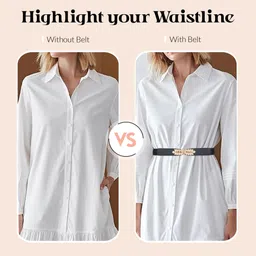 dressberry Women Black Canvas Belt image 2