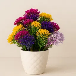 hdx enterprise DIAMOND CASE WITH COLOURFUL LAVENDER FLOWER Multicolor Lavender Artificial Flower with Pot-picture-10