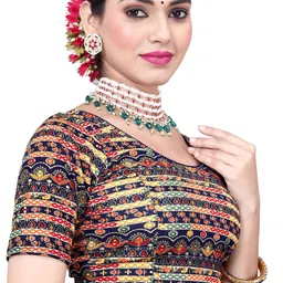 naman textile Round Neck Women Blouse image 3