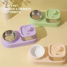 dogtrust Dual pet feeder with water dispenser image 4