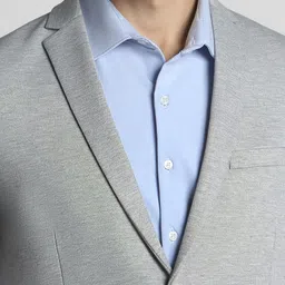 peter england Men Self Design Single Breasted Formal Blazer image 4