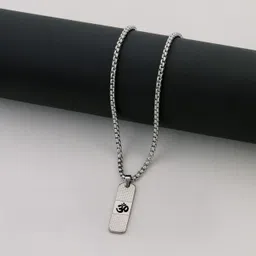 laksh Silver Om Silver Crystal Sterling Silver Pendant-picture-11