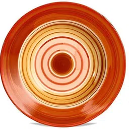 caffeine Ceramic Handmade Orange Beige 7 inch_NEW PTD205 Charger Plate-picture-29
