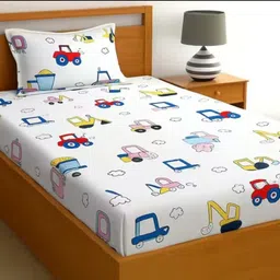angeet Cotton Single Flat 220 TC Cartoon Bedsheet-picture-10