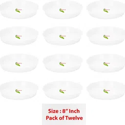 growtop PLANTER SAUCER BASE TRAY/PLATE 8" WHITE PACK OF 12 Plant Container Set-picture-15