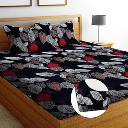 alcotex Cotton Double Flat 240 TC Abstract Bedsheet image 2