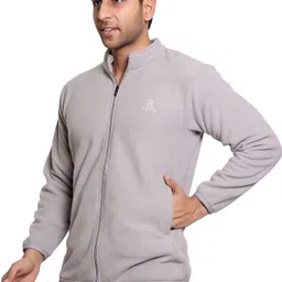 aema Men Self Design Fleece Jacket image 4