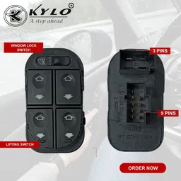 kylo Main Power Window Switch Bolero Old with Window Lock and Black Finish Car Power Window Switch image 2
