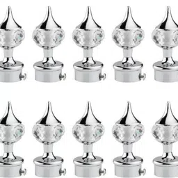 helenson Silver Curtain Knobs, Rod Rail Bracket Metal-picture-23