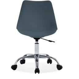polo armless revolving chair for Study/Shops/Clinic/Conference/Reception Leatherette Office Visitor Chair image 5