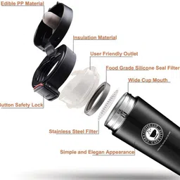 easysip Thermos Flask with Lid Insulated Travel Tea ,Coffee Stainless Steel Tumbler image 2