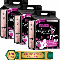 padycare All Night Dry Jumbo XXXL (Pack of 3) Sanitary Pad-picture-14