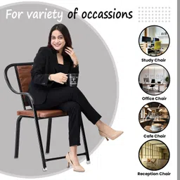 p p chair Computer/Student/Stool/Back Support/Garden/Work from Home Study Chair Leatherette Office Visitor Chair image 4