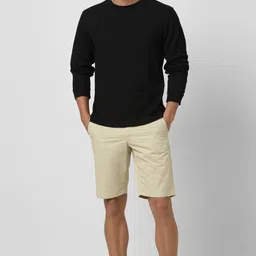 van heusen Solid Men Beige Regular Shorts image 3