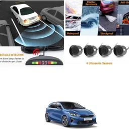 pecunia Parking 0094 DIY LED Car Reverse Sensor Kit with 4 Sensors & Buzzer Alarm Parking K4 Parking Sensor image 1