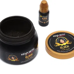 Black Shine Hair Pack Natural Hair Color for Gray & White Hair with Pure Essential Oil & Herbs Extract for Men & Women - No Ammonia, Hydrogen Peroxide & harmful chemicals. , Black-image-63