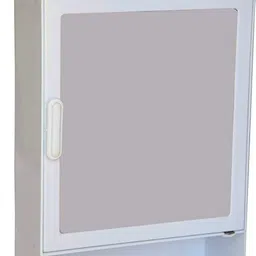 Medium (Size: 12x16x4 Inch) Virgin Plastic Bathroom Mirror Storage Basin Cabinet Plastic Wall Shelf-image-66