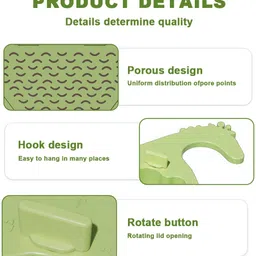 supvox Dish Drainer Kitchen Rack Sink Strainer Basket 2 in 1 Hanging Drain Basket for Kitchen Use Plastic image 3