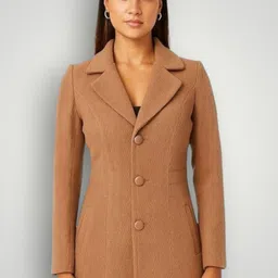 troo blue Women Solid Double Breasted Casual Blazer-picture-12