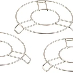 Steel Round Wire Trivet - Table Ring Set Hot Pot Stand Steel Trivet-image-8