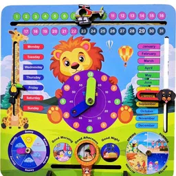 toyjos 7-in-1 Wooden Calendar, Clock, Weather & Seasons Learning Board for Kids-picture-10