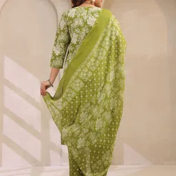anouk rustic Printed Kurta, Trouser/Pant & Dupatta Set image 2