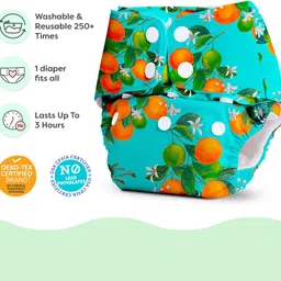 superbottoms Basic Certified Soft Fleece Lined Pocket Cloth Diaper with 1 Wet-Free Insert (FreeSize Reusable & Adjustable Cloth Diaper,Fits from 5-17 kg, Peaches) image 4