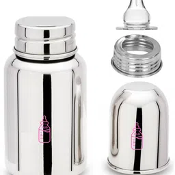 pappa Leak Proof Stainless Steel Baby Milk Bottle - 150 ml image 3