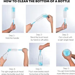 homespark 16” Long Bottle Brush Cleaner for Washing Long Narrow Neck Sport Bottles image 3