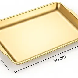 kruvad Stainless Steel Hammered Rectangle Serving Tray Tray Serving Set image 3