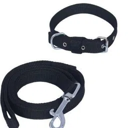 quickato Dog Belt Combo of 1 inch Black Ghungroo Collar with Black Leash Specially for Medium Breeds Dog Collar & Leash Dog Collar & Leash-picture-27