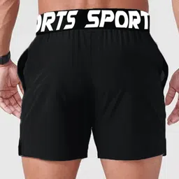 lripsome Pack of 2 Solid Men Black, Blue Sports Shorts image 5