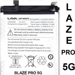 BKN Mobile Battery ForLAVA Original Lava LBP148090078 Battery For Lava Blaze Pro 5G Mobile - 5000mAh-picture-35