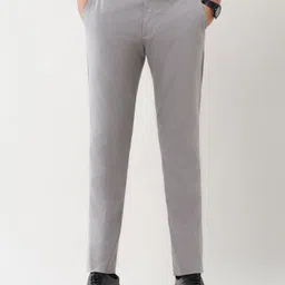 arrow Men Regular Fit Grey Polyester Trousers-picture-11