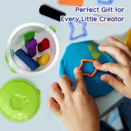 aditi toys Dough Bucket Pack of 2, Clay Dough with 20 Colorful Clay & Sculpting Figures image 5