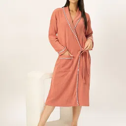 lacylook Orange Medium Bath Robe image 1