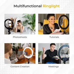 NUVIO 10" LED Selfie Ring Light with Tripod Stand & Mobile Holder for Makeup Tripod Kit image 4