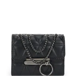 Globus Women Quilted Small Sling Bag With Gunmetal Chain Strap-picture-26