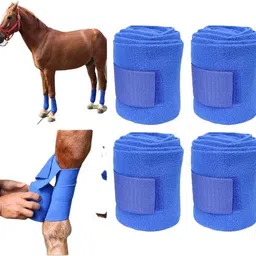 blessing pet product BLESSING COMBO BLUE HORSE RIDING SADDLE WITH FREE BANDAGE 3 M Saddle image 2