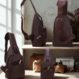 Pouchly Stylish Sling Bag – Multi-Pocket Crossbody for Office, College & Outdoor Use Waist Bag image 5