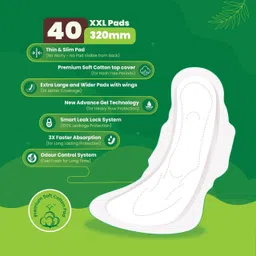 cailin care Ultra Cottony Care (XXL-320 MM) 40 PCS Sanitary Pad Sanitary Pad image 4