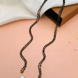 ABDESIGNS Gold-Plated Artificial Stones and Beads Mangalsutra-picture-17