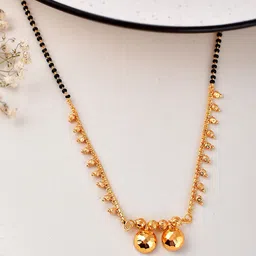 Silvermerc Designs Gold Plated Stone Studded & Beaded Mangalsutra-picture-0