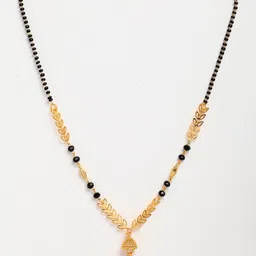 Kennice Gold-Plated Floral Beaded Mangalsutra image 2